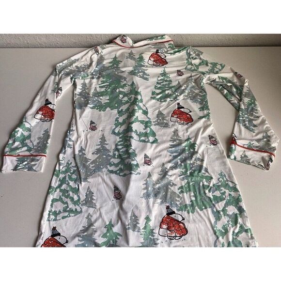 Munki Munki Peanuts Snoopy Woodstock Puffer Jacket Nightgown PJ Women’s Sz M NEW - Picture 13 of 16